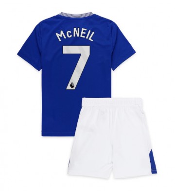 Everton Dwight McNeil #7 Hemmakläder Barn 2024-25 Kortärmad (+ Korta byxor)